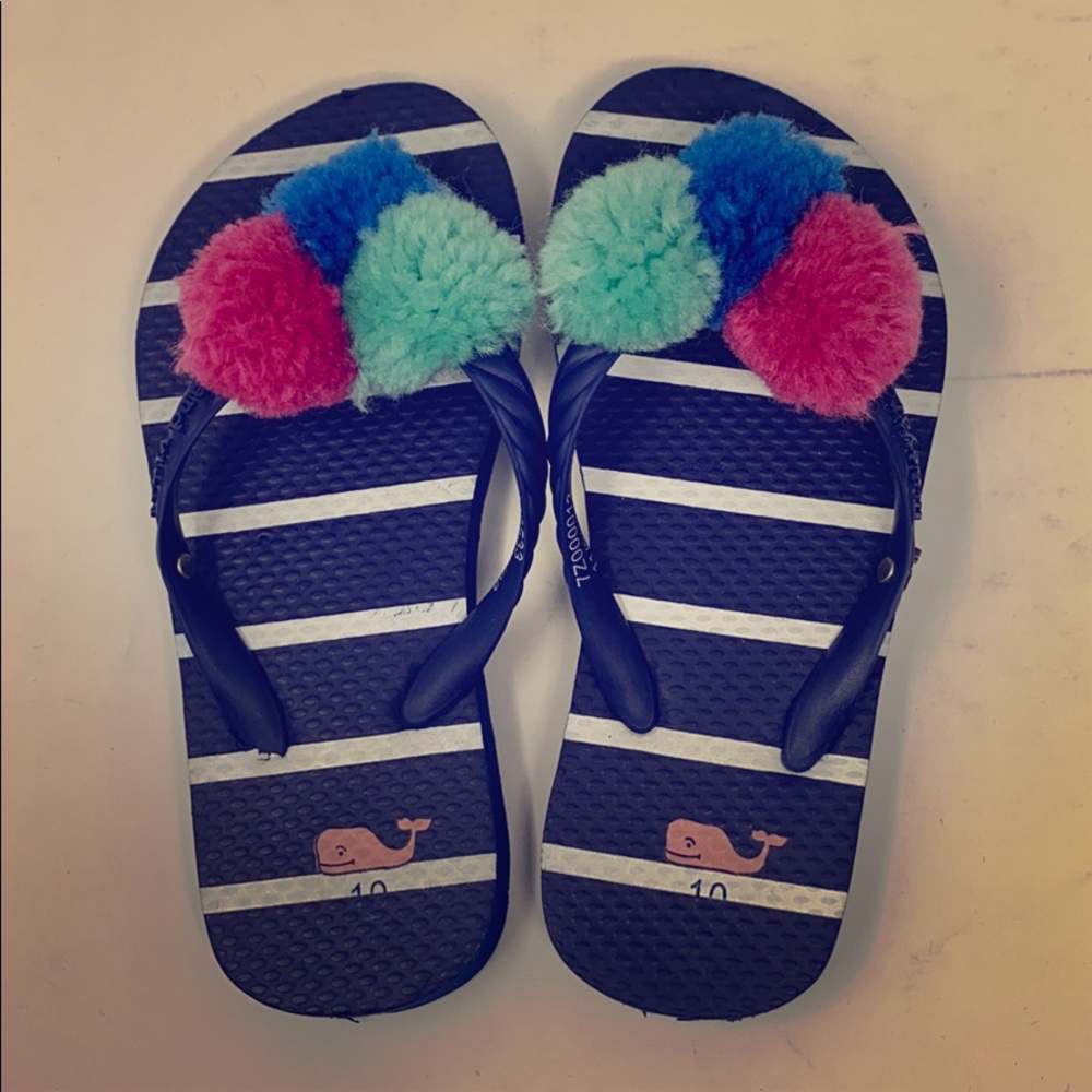 🐳VINEYARD VINES Girls Flip Flops Size 10🐳